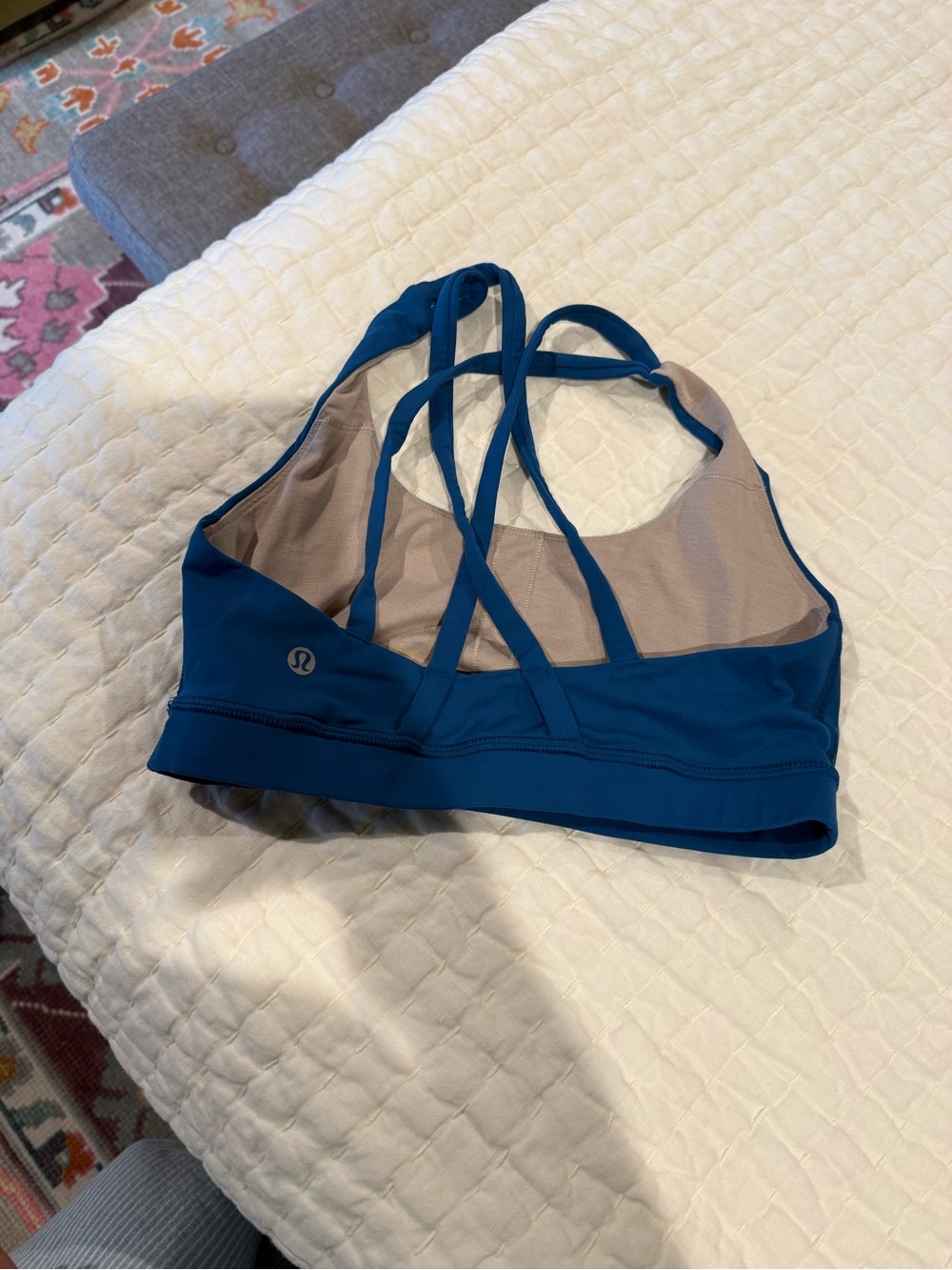 lululemon athletica Teal Blue Strappy Sports Bra